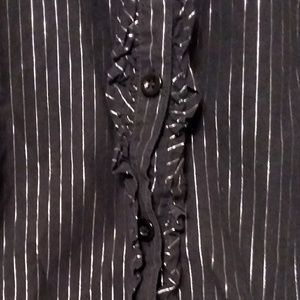 Personal Identity Silver Pinstripe Blouse